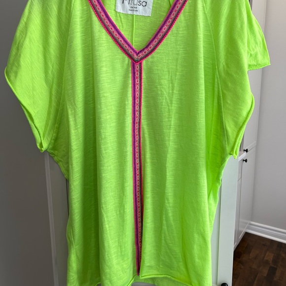 Pitusa mini abaya cover up in lime green - Picture 2 of 2